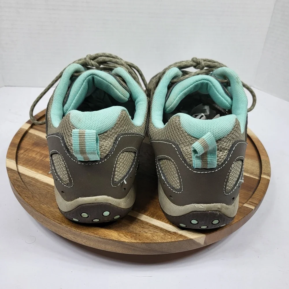 Merrell Hiking Shoes Women 9.5 Brown Aqua Good Mesh Trail Performance Hiker
